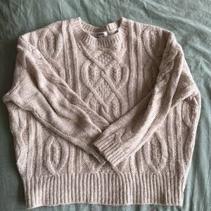 Cream Cable Knit Sweater